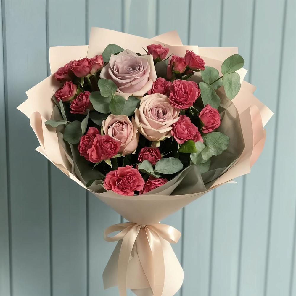 Букет цветов из: Гвоздики и Розы в Орловке