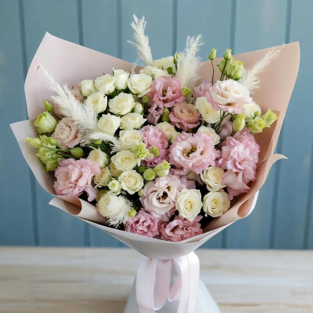 Букет цветов из: Альстромерии и Розы в Орловке