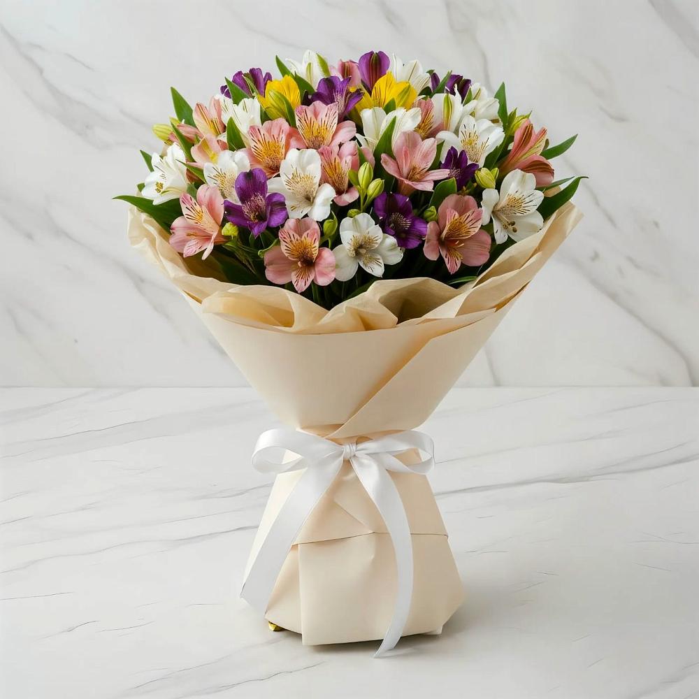 Букет цветов из: Альстромерии в Орловке