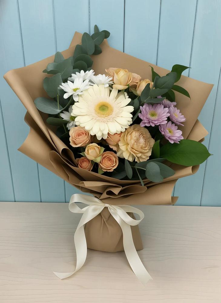 Букет цветов из: Герберы и Хризантемы в Орловке