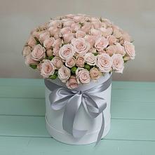 Цветочная композиция из Розы в шляпной коробке в Орловке