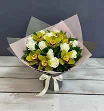 Букет цветов из:  Орхидеи и Розы в Орловке