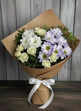 Букет цветов из:  Хризантемы и Розы в Орловке