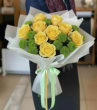 Букет цветов из:  Хризантемы и Розы в Орловке