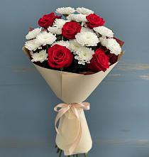 Букет цветов из:  Розы и Хризантемы в Орловке