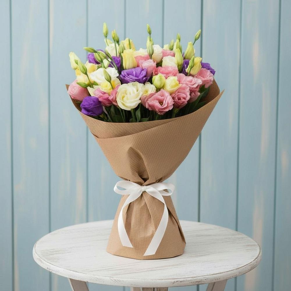 Букет цветов из: Лизиантусы в Орловке