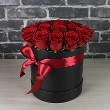 Цветочная композиция из Розы в шляпной коробке в Орловке