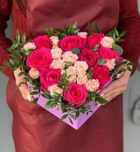 Цветочная композиция из Розы в коробке #REPLACE_PRED# Орловке