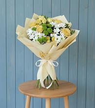 Букет цветов из:  Хризантемы и Розы #REPLACE_PRED# Орловке