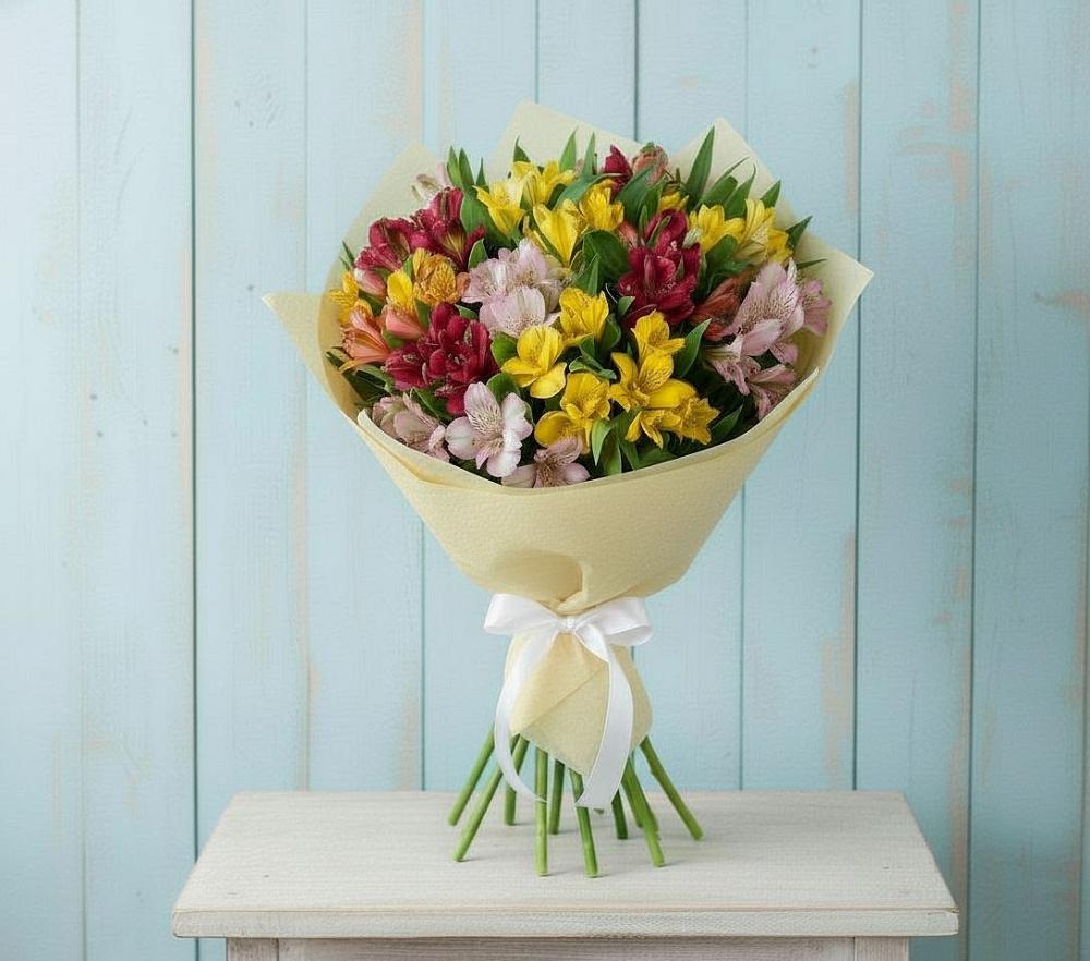 Букет цветов из: Альстромерии в Орловке