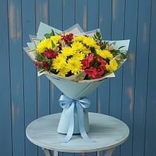 Букет цветов из:  Альстромерии и Хризантемы в Орловке