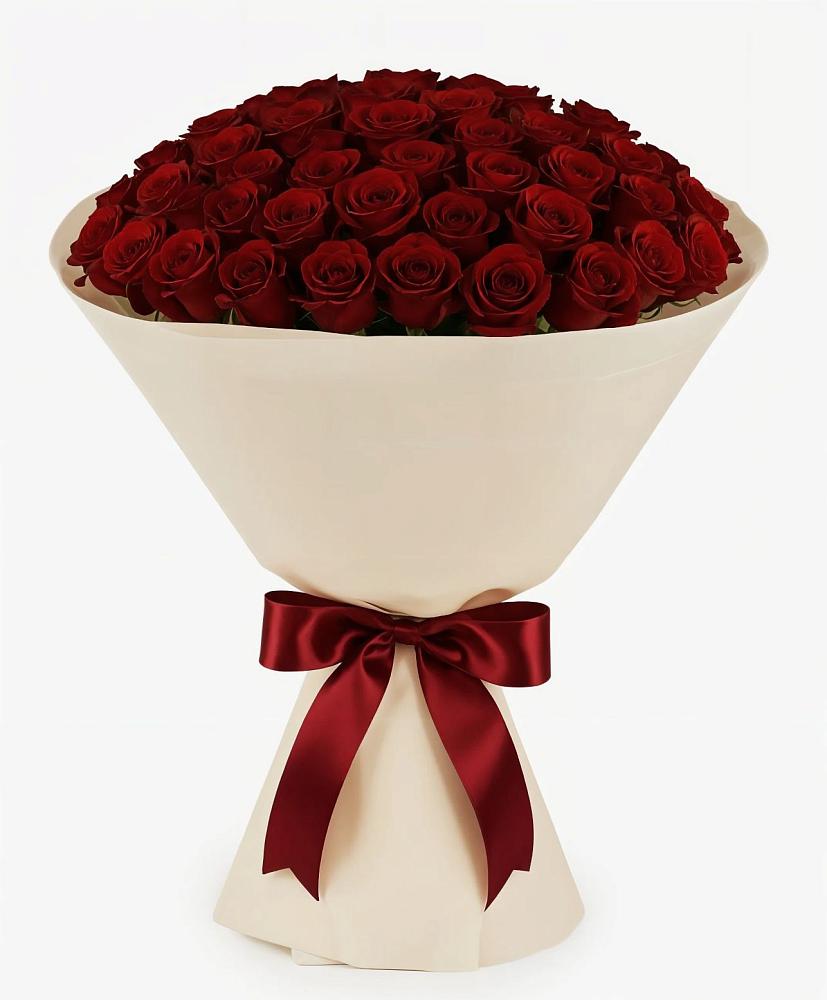 Букет 101 Бордовая роза Блэк Бакарра в Орловке